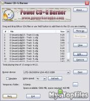 Look at screenshot of Power CD+G Burner