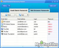 Look at screenshot of Email Password Recovery Master