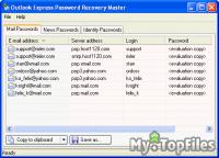 Look at screenshot of Outlook Express Password Recovery Master