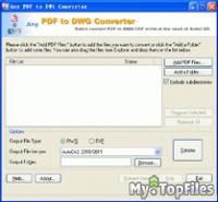 Look at screenshot of PDF to DWG Converter
