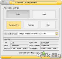 Look at screenshot of LimeWire Ultra Accelerator