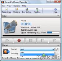 Look at screenshot of RecordPad Sound Recorder