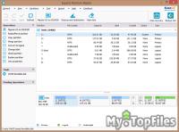 Look at screenshot of EaseUS Partition Master Free Edition