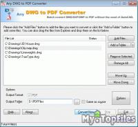 Look at screenshot of DWG to PDF Converter