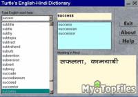 Look at screenshot of English To Hindi Dictionary